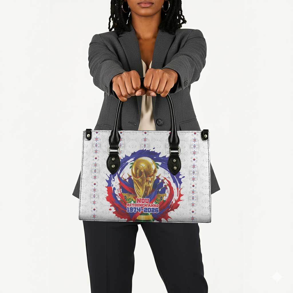 Haiti Grenadye Alaso Leather Bag White Nou Retounen Anko 1974-2026 - Wonder Print Shop