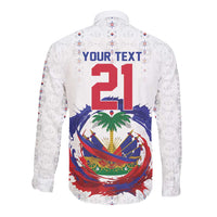 Custom Haiti Grenadye Alaso Long Sleeve Button Shirt White Nou Retounen Anko 1974-2026 - Wonder Print Shop