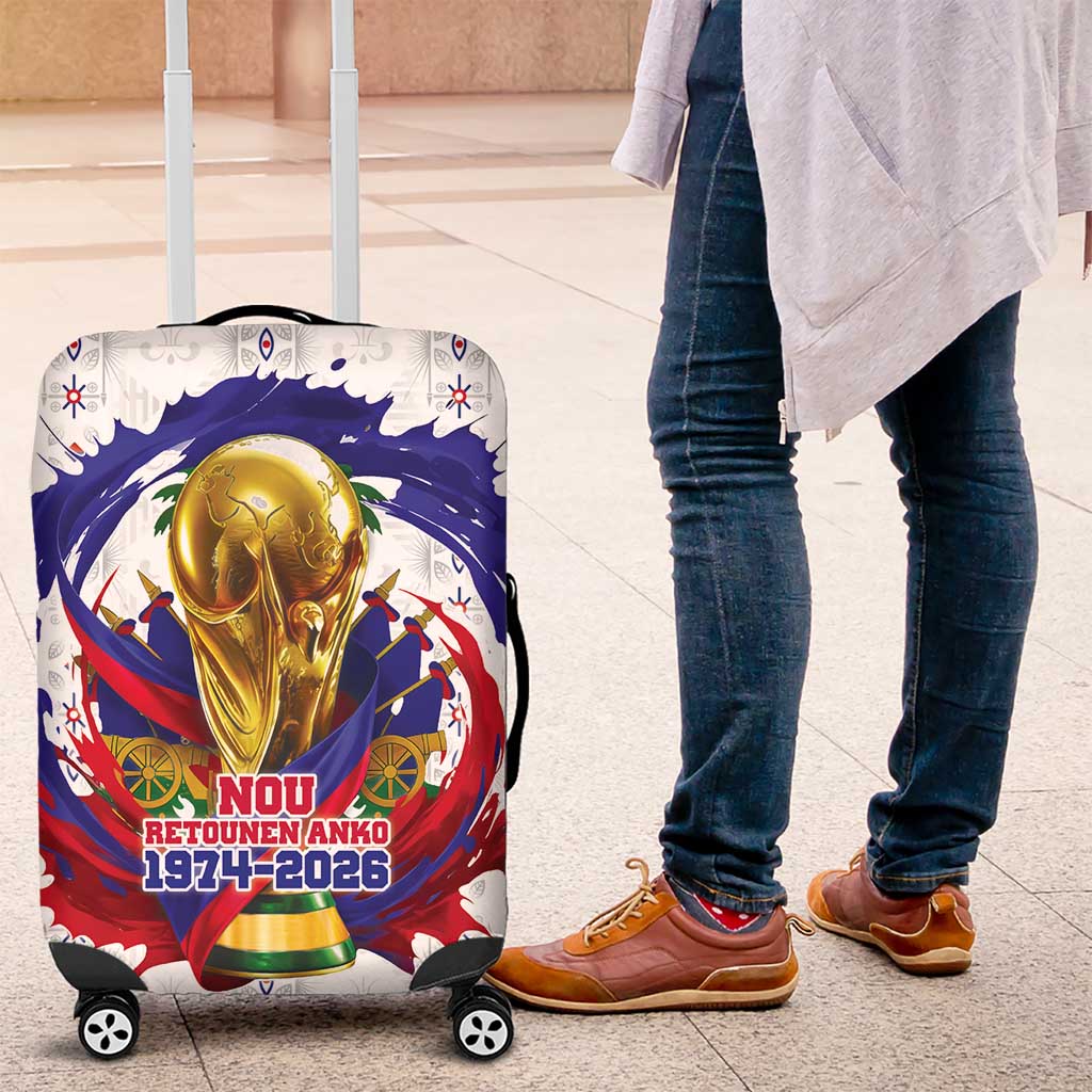 Haiti Grenadye Alaso Luggage Cover White Nou Retounen Anko 1974-2026 - Wonder Print Shop