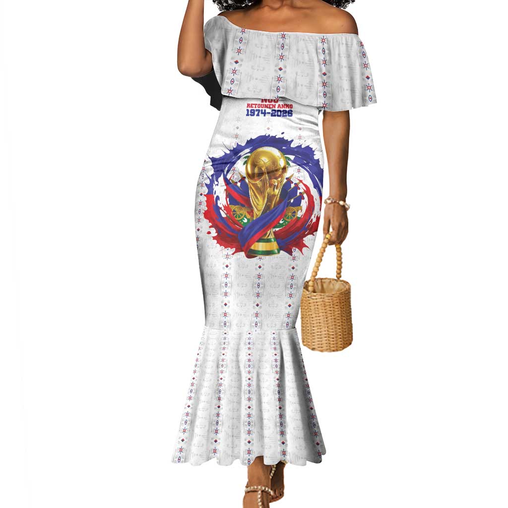 Custom Haiti Grenadye Alaso Mermaid Dress White Nou Retounen Anko 1974-2026 - Wonder Print Shop