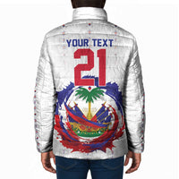 Custom Haiti Grenadye Alaso Padded Jacket White Nou Retounen Anko 1974-2026 - Wonder Print Shop