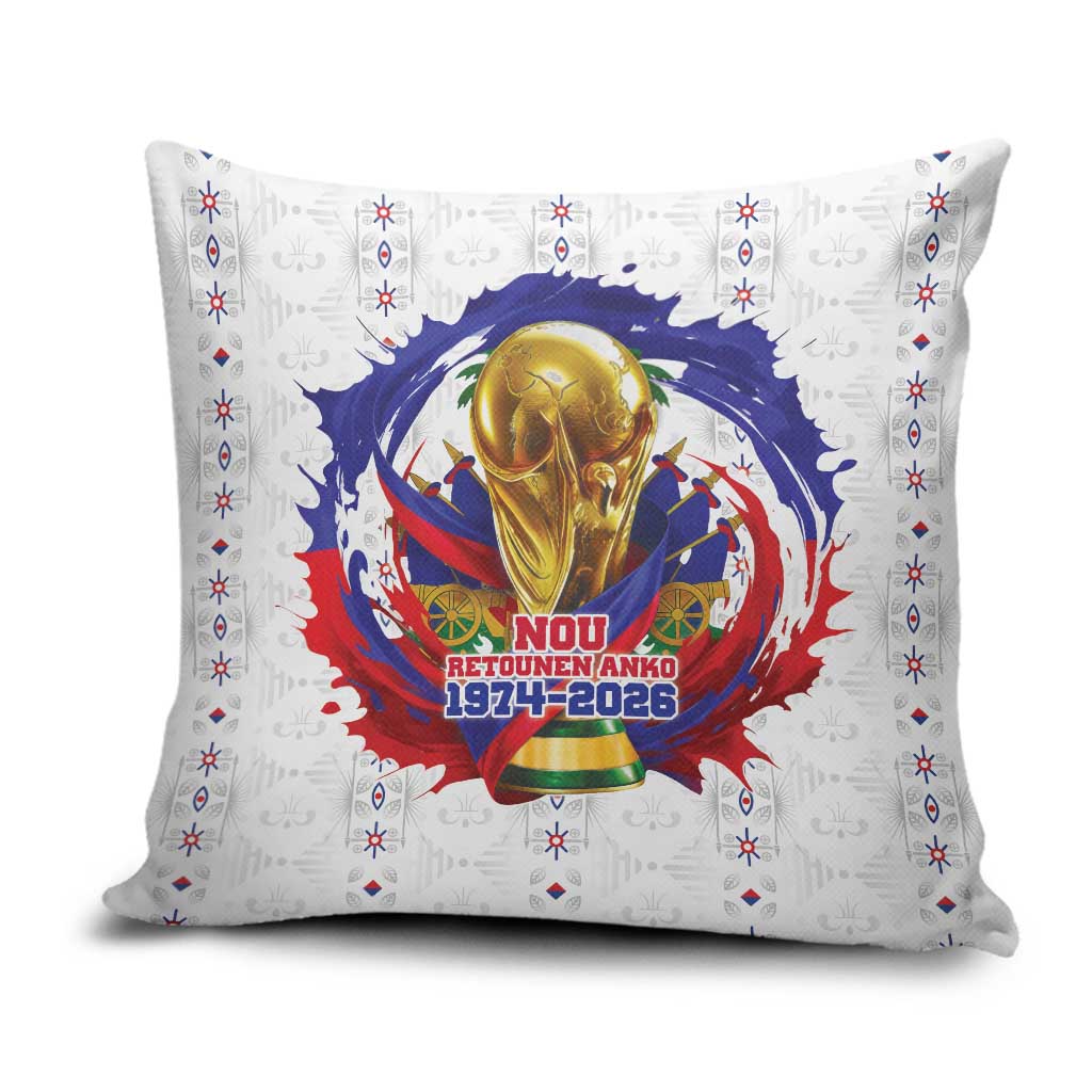 Haiti Grenadye Alaso Pillow Cover White Nou Retounen Anko 1974-2026 - Wonder Print Shop
