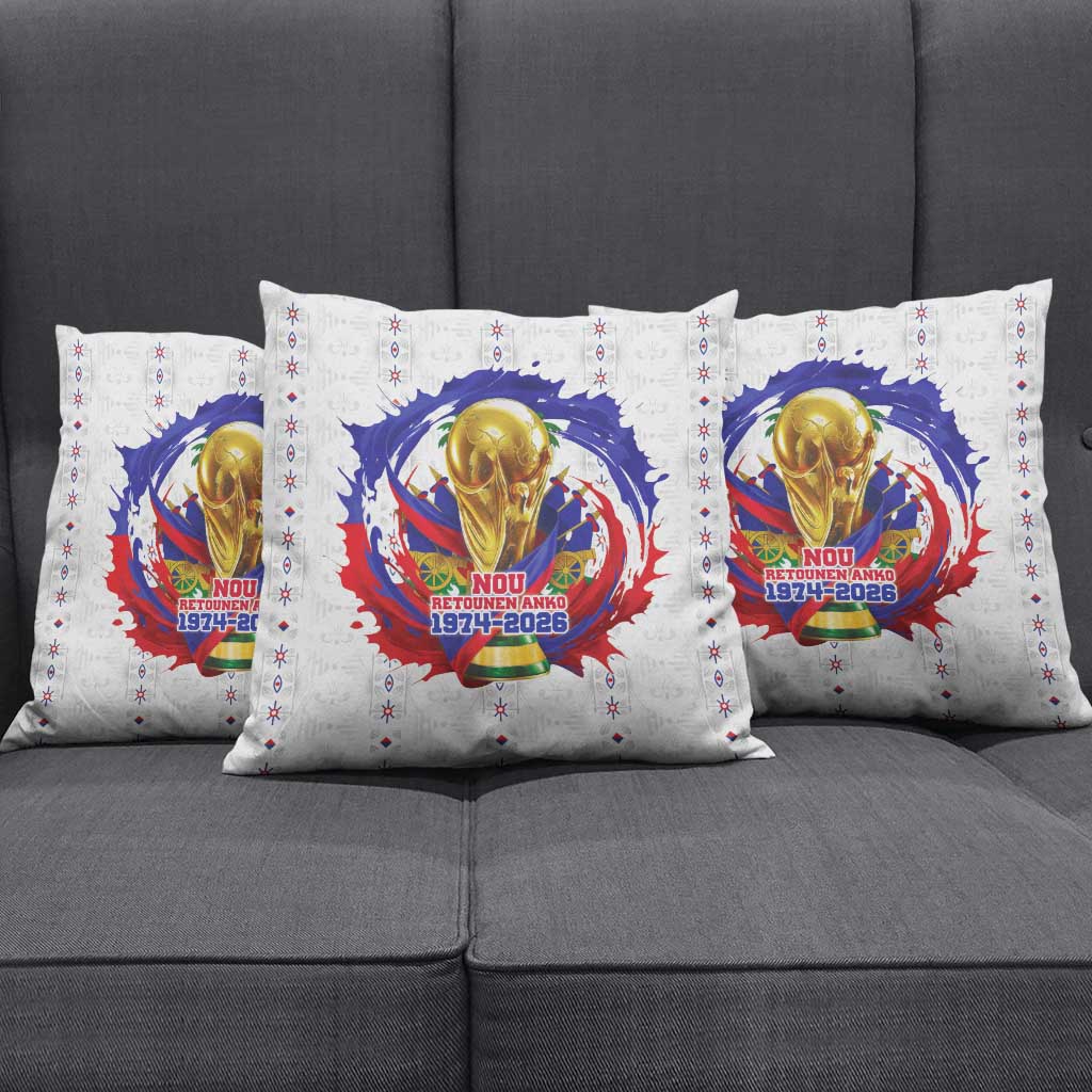 Haiti Grenadye Alaso Pillow Cover White Nou Retounen Anko 1974-2026 - Wonder Print Shop