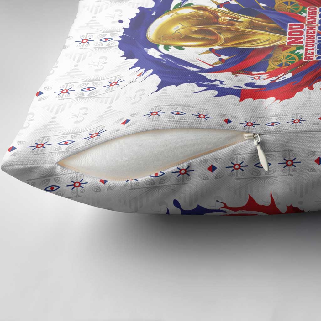 Haiti Grenadye Alaso Pillow Cover White Nou Retounen Anko 1974-2026 - Wonder Print Shop