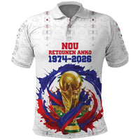 Custom Haiti Grenadye Alaso Polo Shirt White Nou Retounen Anko 1974-2026 - Wonder Print Shop