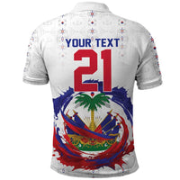 Custom Haiti Grenadye Alaso Polo Shirt White Nou Retounen Anko 1974-2026 - Wonder Print Shop