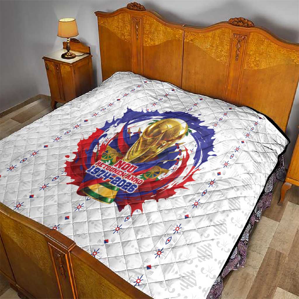 Haiti Grenadye Alaso Quilt White Nou Retounen Anko 1974-2026 - Wonder Print Shop