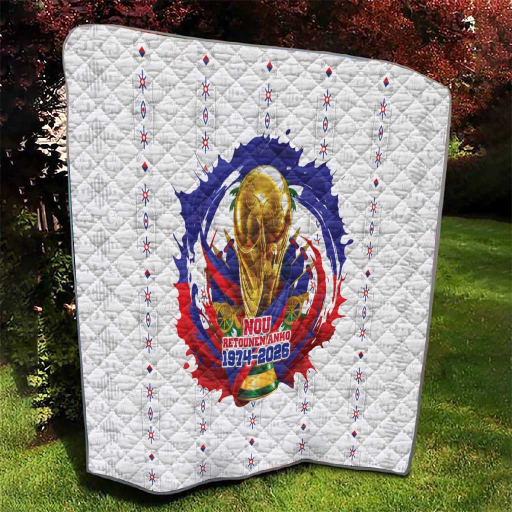 Haiti Grenadye Alaso Quilt White Nou Retounen Anko 1974-2026 - Wonder Print Shop