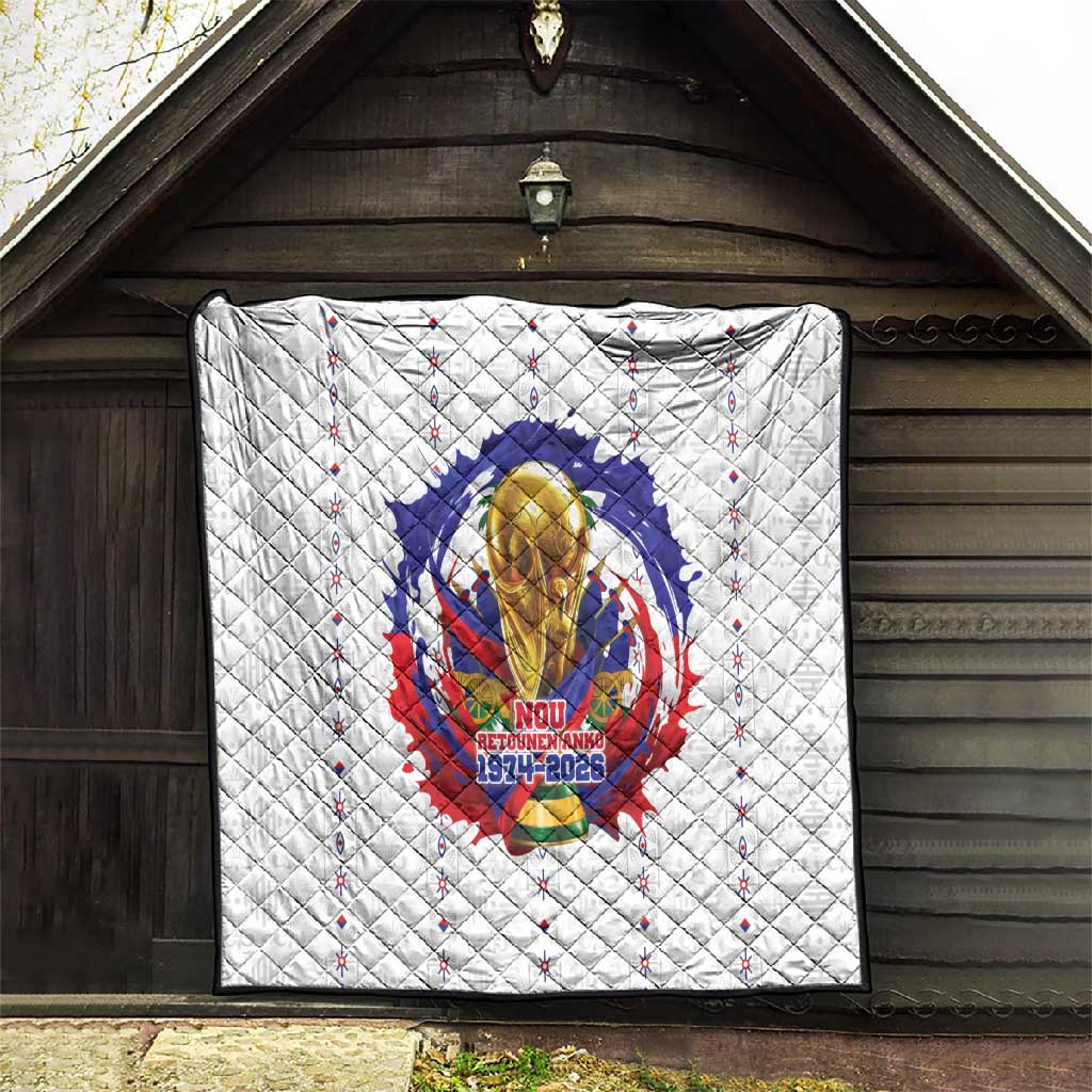 Haiti Grenadye Alaso Quilt White Nou Retounen Anko 1974-2026 - Wonder Print Shop