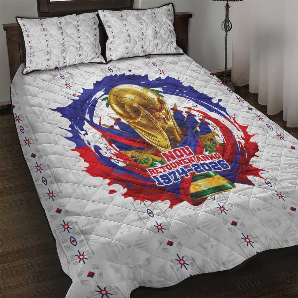 Haiti Grenadye Alaso Quilt Bed Set White Nou Retounen Anko 1974-2026 - Wonder Print Shop