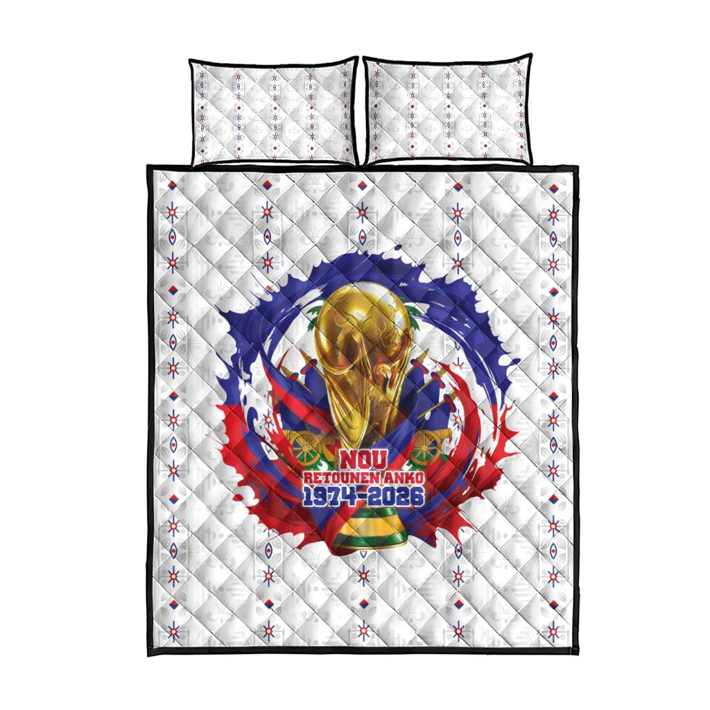 Haiti Grenadye Alaso Quilt Bed Set White Nou Retounen Anko 1974-2026 - Wonder Print Shop