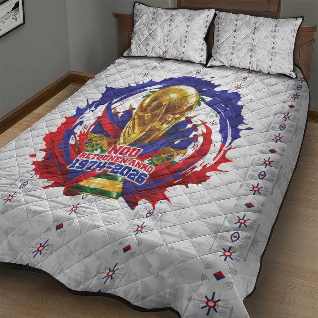 Haiti Grenadye Alaso Quilt Bed Set White Nou Retounen Anko 1974-2026 - Wonder Print Shop
