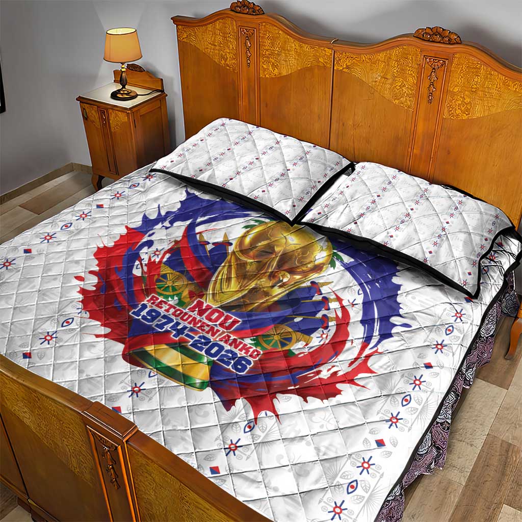 Haiti Grenadye Alaso Quilt Bed Set White Nou Retounen Anko 1974-2026 - Wonder Print Shop