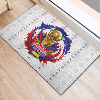 Haiti Grenadye Alaso Rubber Doormat White Nou Retounen Anko 1974-2026 - Wonder Print Shop