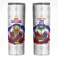 Custom Haiti Grenadye Alaso Skinny Tumbler White Nou Retounen Anko 1974-2026 - Wonder Print Shop