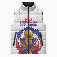 Custom Haiti Grenadye Alaso Sleeveless Puffer Jacket White Nou Retounen Anko 1974-2026 - Wonder Print Shop
