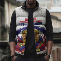 Custom Haiti Grenadye Alaso Sleeveless Puffer Jacket White Nou Retounen Anko 1974-2026 - Wonder Print Shop