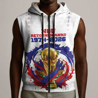 Custom Haiti Grenadye Alaso Sleeveless Zip Hoodie White Nou Retounen Anko 1974-2026 - Wonder Print Shop