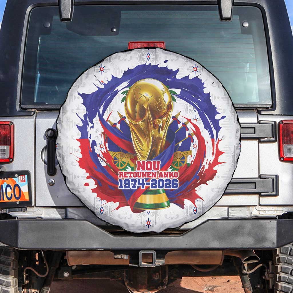 Haiti Grenadye Alaso Spare Tire Cover White Nou Retounen Anko 1974-2026 - Wonder Print Shop
