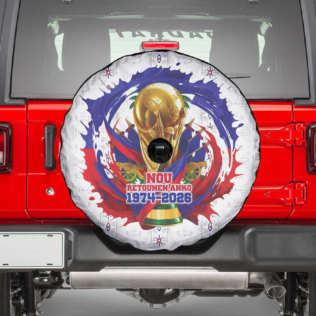 Haiti Grenadye Alaso Spare Tire Cover White Nou Retounen Anko 1974-2026 - Wonder Print Shop
