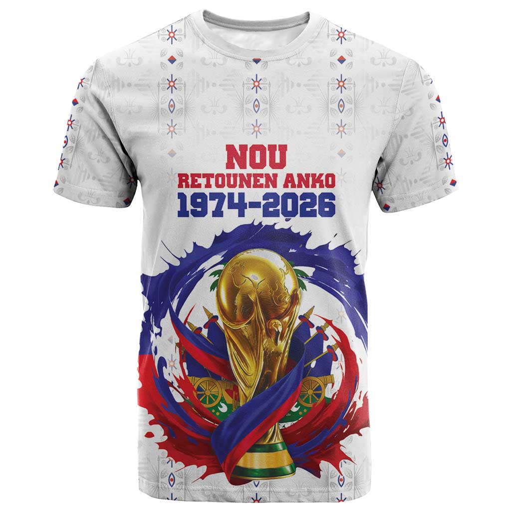 Custom Haiti Grenadye Alaso T shirt White Nou Retounen Anko 1974-2026 - Wonder Print Shop