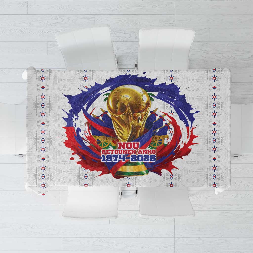 Haiti Grenadye Alaso Tablecloth White Nou Retounen Anko 1974-2026 - Wonder Print Shop