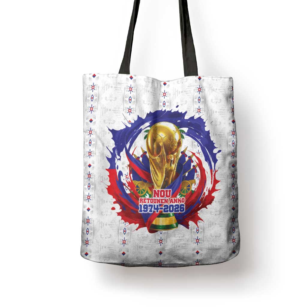 Haiti Grenadye Alaso Tote Bag White Nou Retounen Anko 1974-2026 - Wonder Print Shop