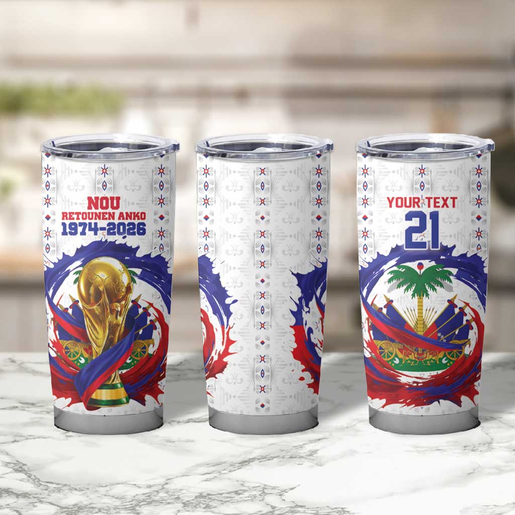Custom Haiti Grenadye Alaso Tumbler Cup White Nou Retounen Anko 1974-2026 - Wonder Print Shop