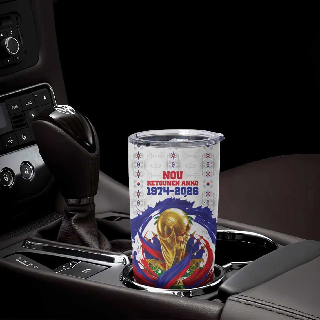 Custom Haiti Grenadye Alaso Tumbler Cup White Nou Retounen Anko 1974-2026 - Wonder Print Shop