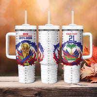 Custom Haiti Grenadye Alaso Tumbler With Handle White Nou Retounen Anko 1974-2026 - Wonder Print Shop