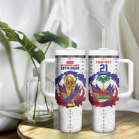 Custom Haiti Grenadye Alaso Tumbler With Handle White Nou Retounen Anko 1974-2026 - Wonder Print Shop