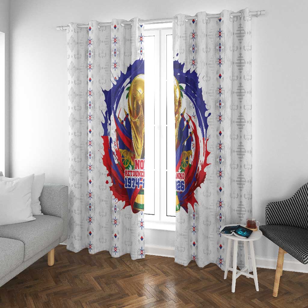 Haiti Grenadye Alaso Window Curtain White Nou Retounen Anko 1974-2026 - Wonder Print Shop