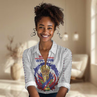 Custom Haiti Grenadye Alaso Women Casual Shirt White Nou Retounen Anko 1974-2026 - Wonder Print Shop