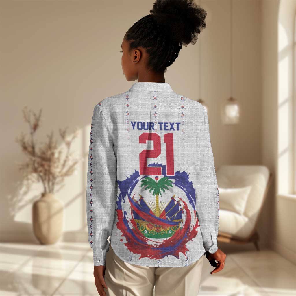 Custom Haiti Grenadye Alaso Women Casual Shirt White Nou Retounen Anko 1974-2026 - Wonder Print Shop
