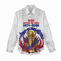 Custom Haiti Grenadye Alaso Women Casual Shirt White Nou Retounen Anko 1974-2026 - Wonder Print Shop