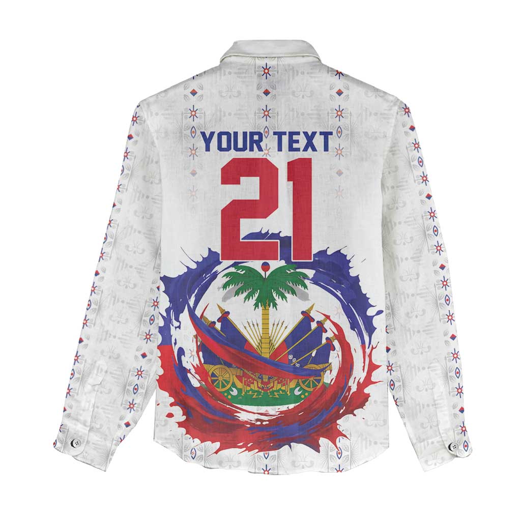 Custom Haiti Grenadye Alaso Women Casual Shirt White Nou Retounen Anko 1974-2026 - Wonder Print Shop
