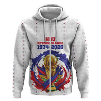 Custom Haiti Grenadye Alaso Zip Hoodie White Nou Retounen Anko 1974-2026 - Wonder Print Shop