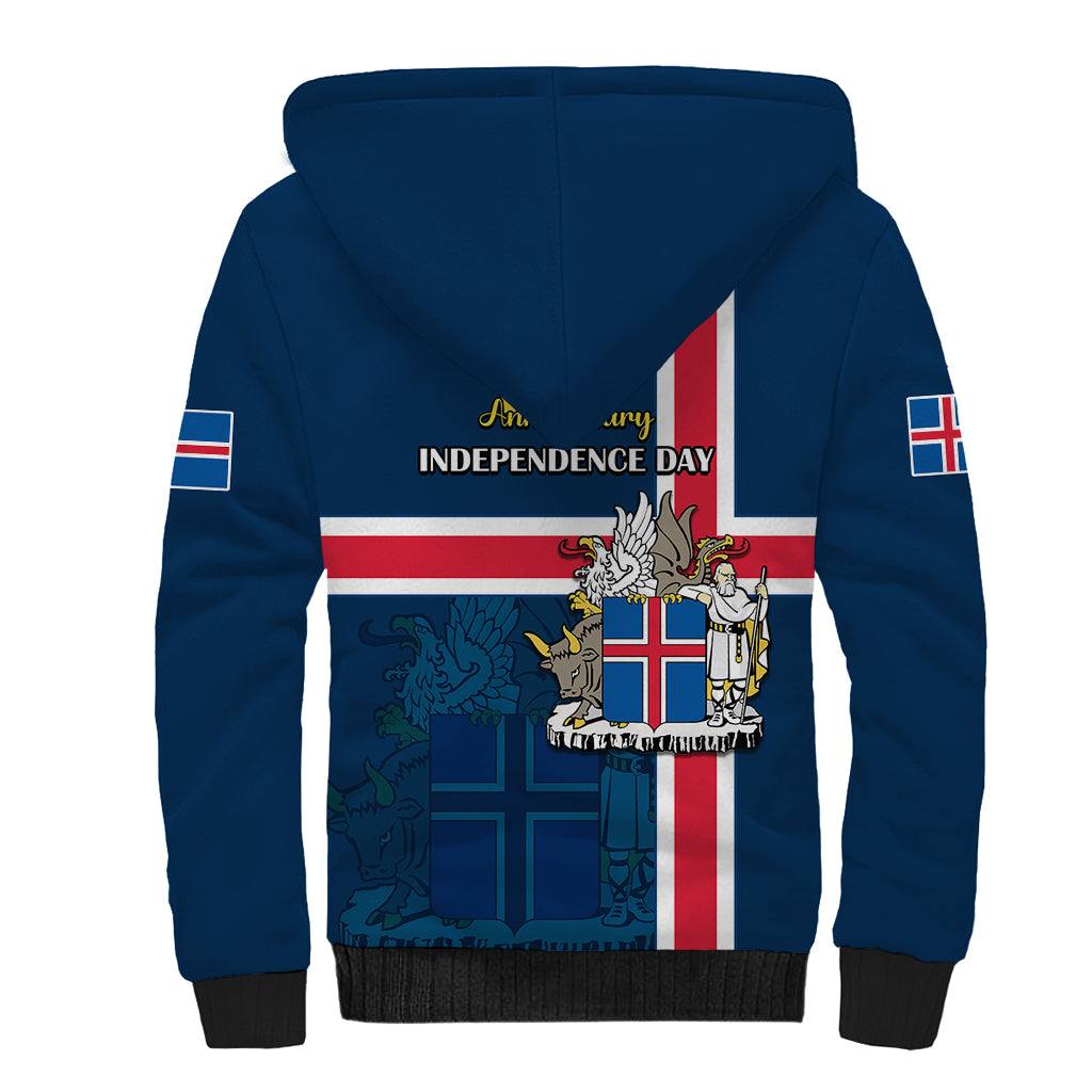 Iceland Sherpa Hoodie Icelandic National Day - Wonder Print Shop