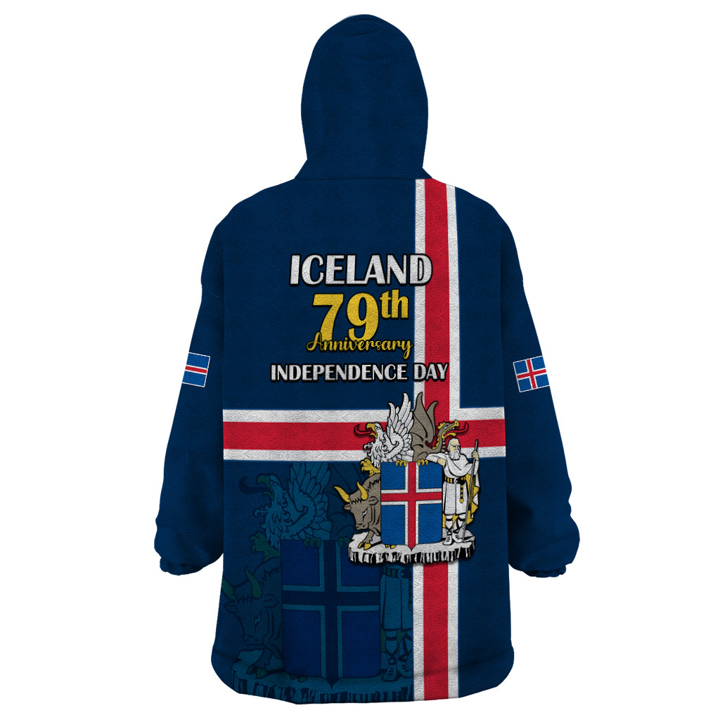 Iceland Wearable Blanket Hoodie Icelandic National Day - Wonder Print Shop