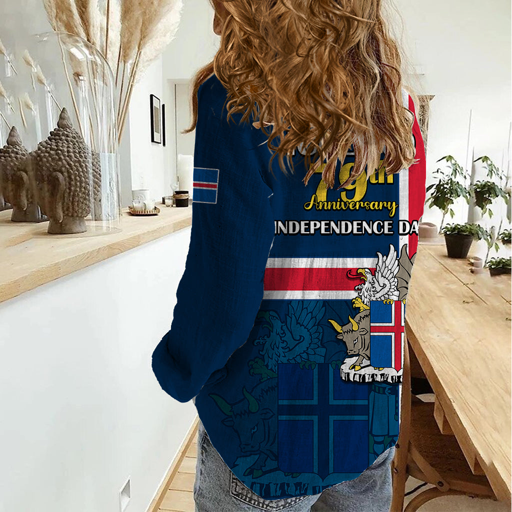 Iceland Women Casual Shirt Icelandic National Day - Wonder Print Shop