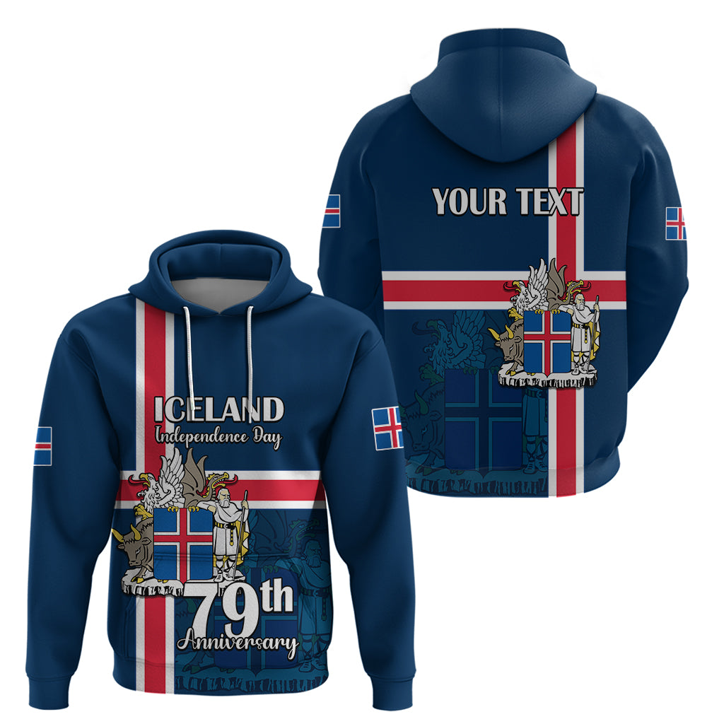 Custom Iceland Hoodie Icelandic National Day - Wonder Print Shop