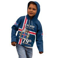 Custom Iceland Kid Hoodie Icelandic National Day - Wonder Print Shop