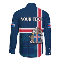 Custom Iceland Long Sleeve Button Shirt Icelandic National Day - Wonder Print Shop