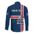 Custom Iceland Long Sleeve Button Shirt Icelandic National Day - Wonder Print Shop