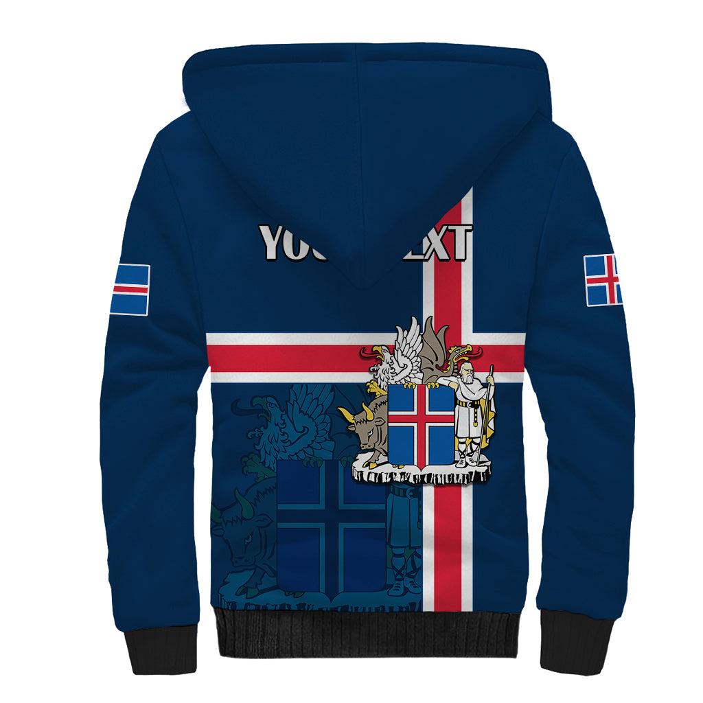 Custom Iceland Sherpa Hoodie Icelandic National Day - Wonder Print Shop