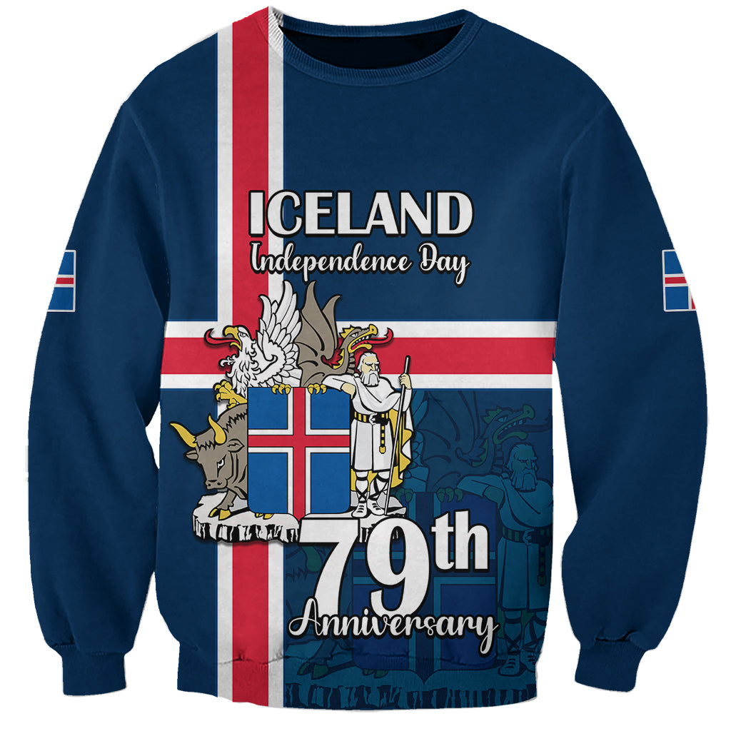 Custom Iceland Sweatshirt Icelandic National Day - Wonder Print Shop