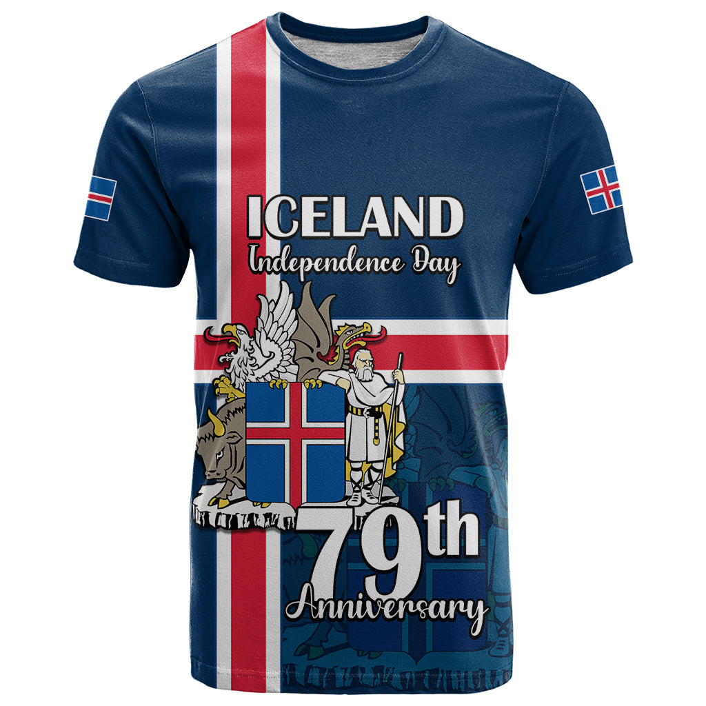 Custom Iceland T Shirt Icelandic National Day - Wonder Print Shop