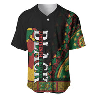 Jundteenth Baseball Jersey Black Jundteenth Freedom Africa Pattern LT9 - Wonder Print Shop