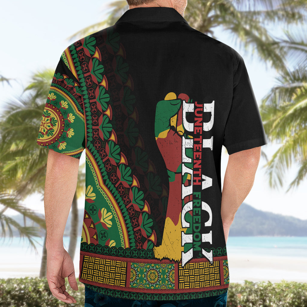 Jundteenth Hawaiian Shirt Black Jundteenth Freedom Africa Pattern - Wonder Print Shop