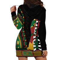 Jundteenth Hoodie Dress Black Jundteenth Freedom Africa Pattern - Wonder Print Shop